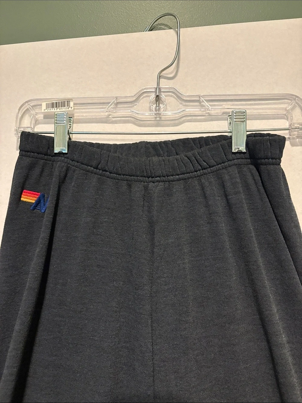 Aviator Nation - Women's Sweatpants. Rainbow Chevron Stripe Charcoal Gray Medium